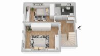++RESERVIERT++ Exkl. 3,5-Zi.-Maisonette mit 2 Dachbalkonen & Galerie in Lörrach-Tumringen - Grundriss 1. Ebene
