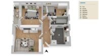 ++RESERVIERT++ PROVISIONSFREI für Käufer - Helle 3-Zimmer-Wohnung mit Balkon in Grenzach-Wyhlen - Grundriss
