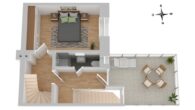 ++VERKAUFT++ Reihenhaus mit Potenzial in Grenzach-Wyhlen inkl. Dachterrasse und Garage - Grundriss OG