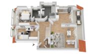 ++NEU IM ANGEBOT++ Große neuwertige Maisonette-Wohnung mit Dachbalkonen in Efringen-Kirchen - Grundriss